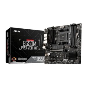 MSI B550M PRO-VDH WIFI AMD AM4 MATX Gaming Motherboard - Image 1