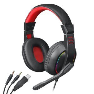Redragon Over-Ear ARES Aux RGB Gaming Headset - Black - Image 1