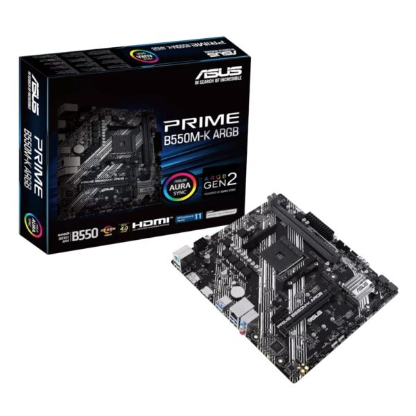 Asus PRIME B550M-K ARGB AM4 M-ATX Motherboard – GeekyTec
