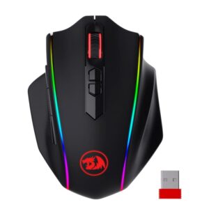 REDRAGON VAMPIRE ELITE Wireless 16000DPI|8 Button|Ergonomic Design|P3335 Optical Sensor|Type-C Cable|RGB Backlit Gaming Mouse - Black - Image 1